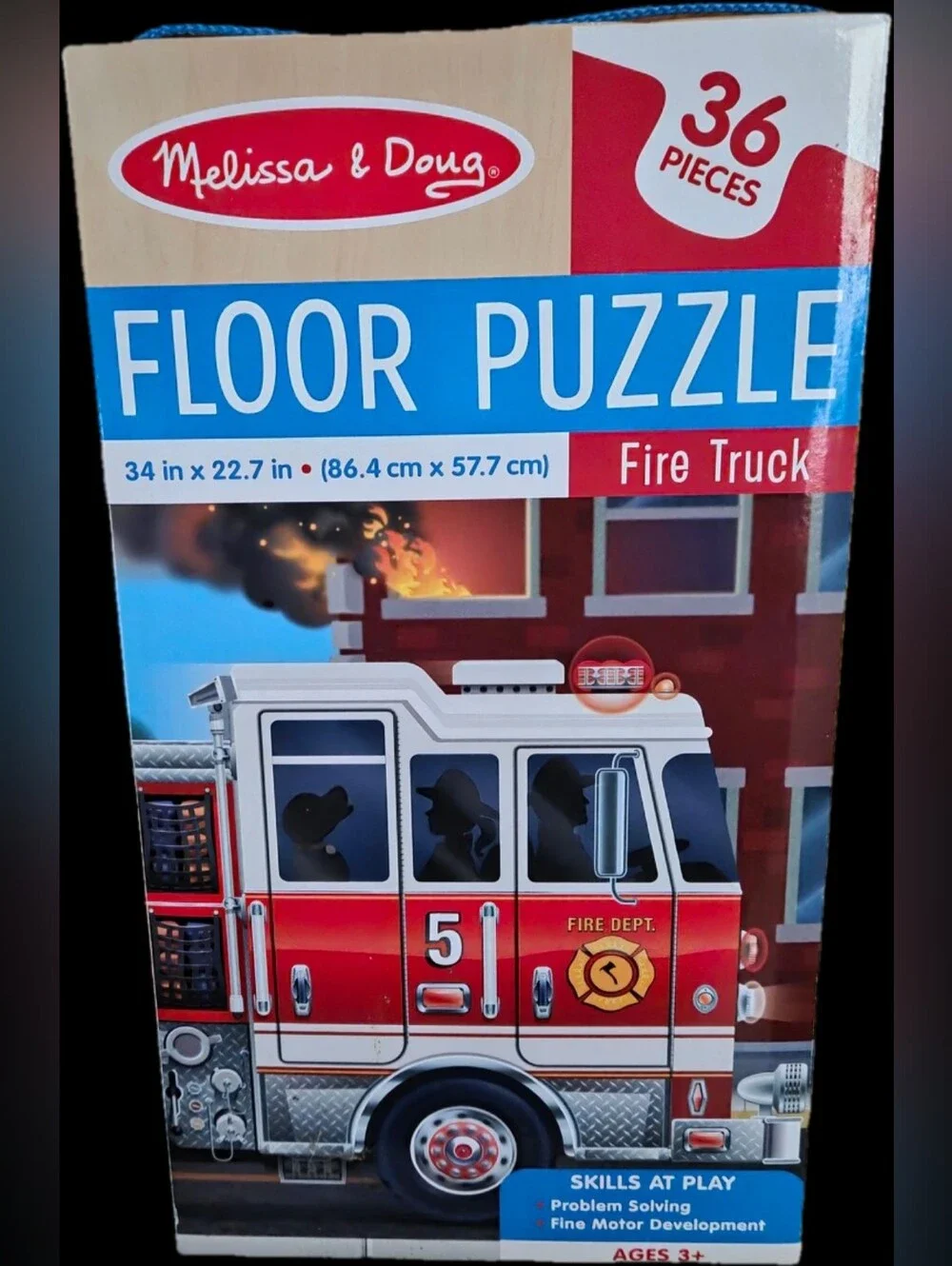 Melissa & Doug Fire Truck Floor Puzzle 36 Pieces Daycare Learning Toy 3+
